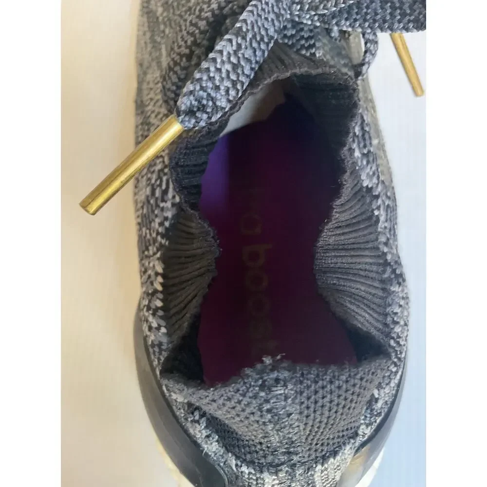 Adidas UltraBoost X Women’s Running Shoes  6.5 Gray Black Knit Sneakers BB4968